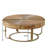 Modern Round Carved Wooden Coffee Table with Metal Legs for Living Room, Office, and Reception Areas-100683687