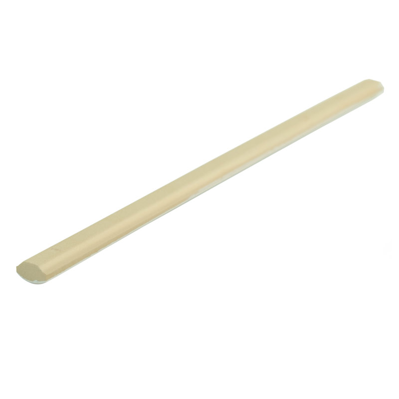 Chester Series 12" x 0.5" Ceramic Bullnose Tile Trim in Bianco