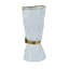 Vase blanc en céramique avec motif or orné-213835391