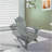 Reclining Wooden Outdoor Rocking Adirondack Chair,Walnut-152693382