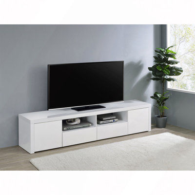 High Gloss 2-door TV Stand with Drawers