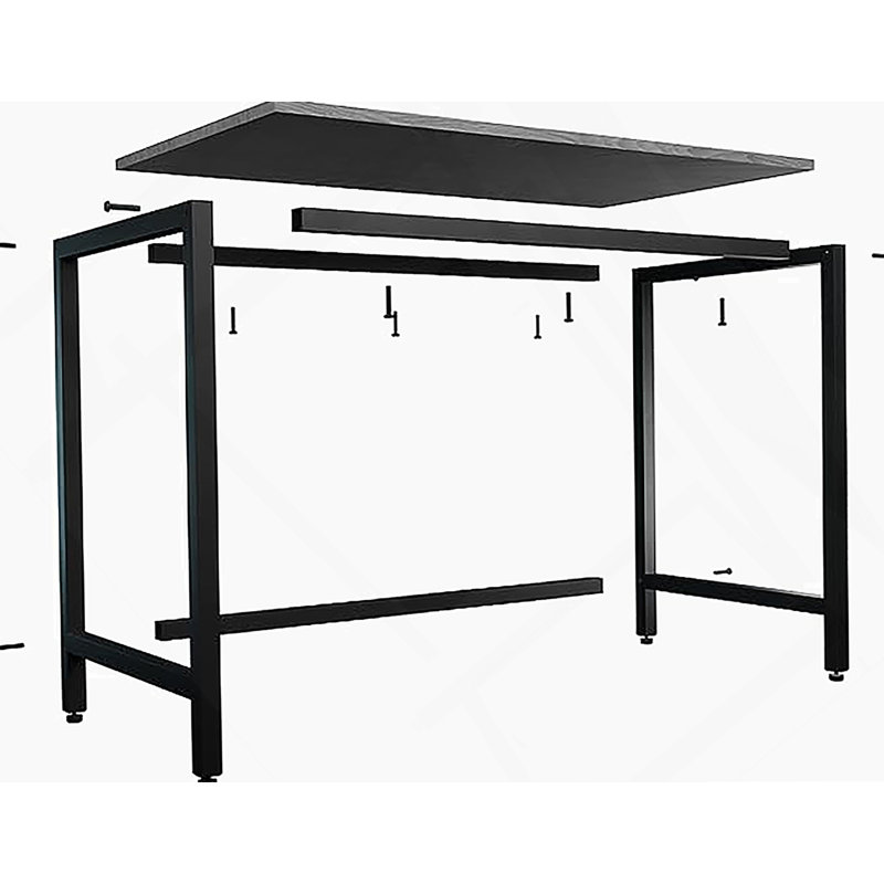 Bureau en métal Edenbrook, 40, blanc