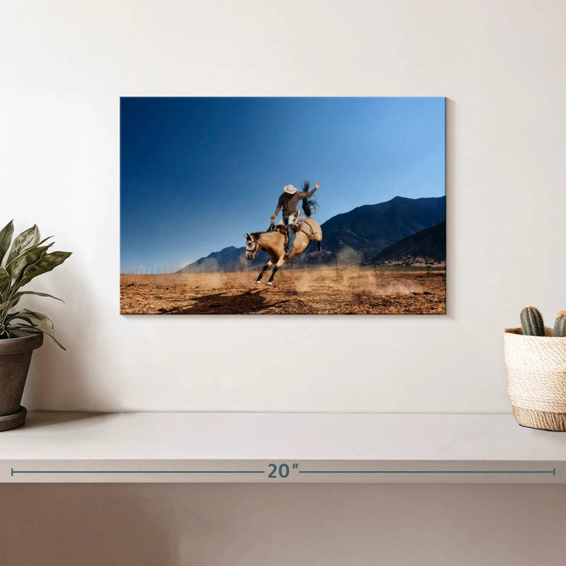 Lelar Western Cowboy, 8" H x 12" W
