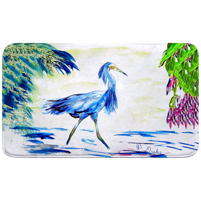 Blue Egret Bath Mat
