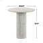Table de bout ronde en marbre véritable, blanc
