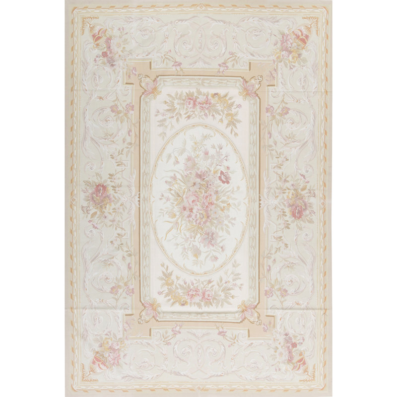 Aubusson Renaissance Handmade Wool Oriental Area Rug