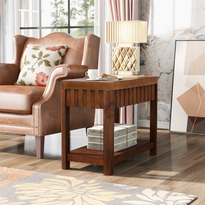 Charming Rectangular End Table With Sturdy Construction And Versatile Storage