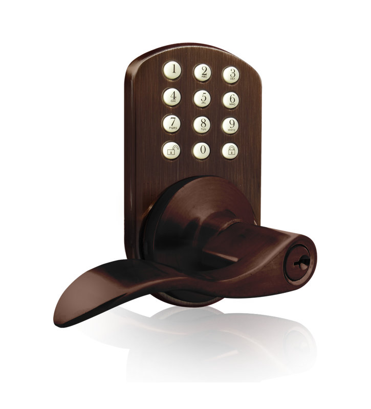 Keyless Entry Door Lever, Oil Rubbed Bronze