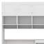 Lit plateforme simple avec tablettes de rangement, bureau et éclairage à DEL, lit plateforme en bois avec armoires, tiroirs et garde-robe-901698173