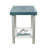 SLATE SAILFISH TABLE SET.  1- Rectangle Sofa Table, 1- Rectangle Coffee Table, 2- Square Iron End Tables