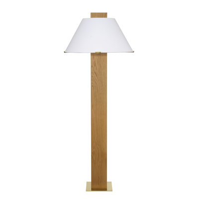 Craftsman Wood Floor Lamp, Natural Oak