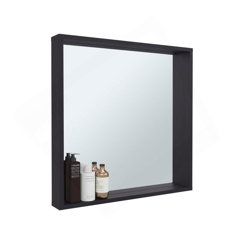 Armoire à pharmacie murale avec miroir et rangement Dakota, Noir