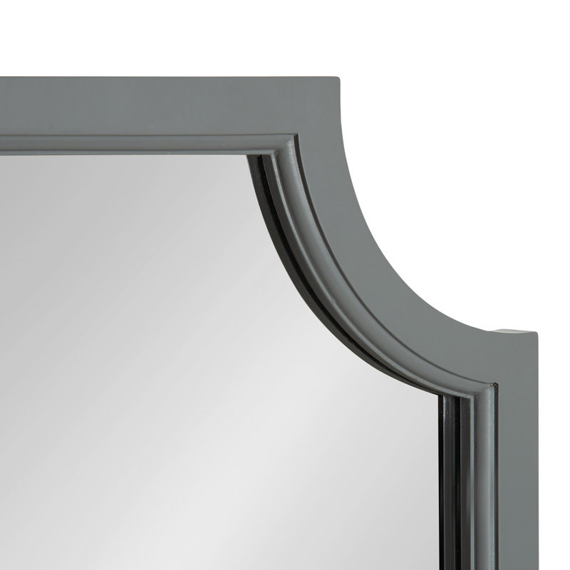 Miroir d'appoint Mertztown Glam, Gris, 48 po x 18 po