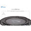 Trampoline d'intérieur pliant léger de 44 pouces JumpSport 550f PRO, noir