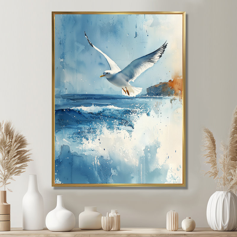 Audraya - Animals Wall Art Prints, H 32 po x l 24 po, Impression encadrée flottante, Doré