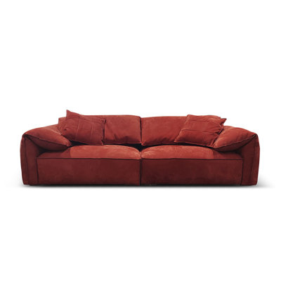 Canapé modulaire rouge en polyester