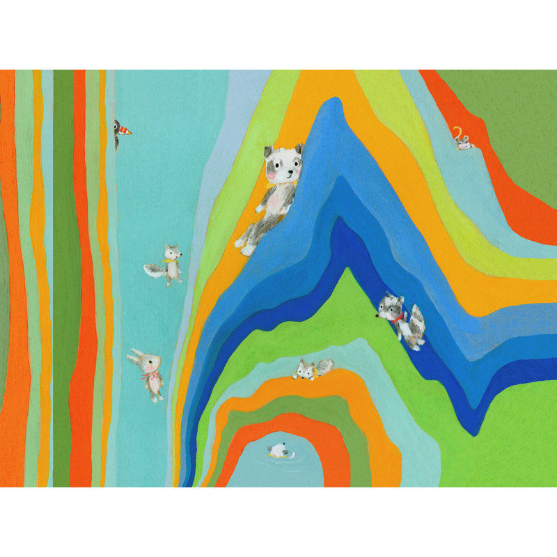 Art sur toile Jared Animals In Abstraction, H 18 po x L 24 po x l 1,25 po