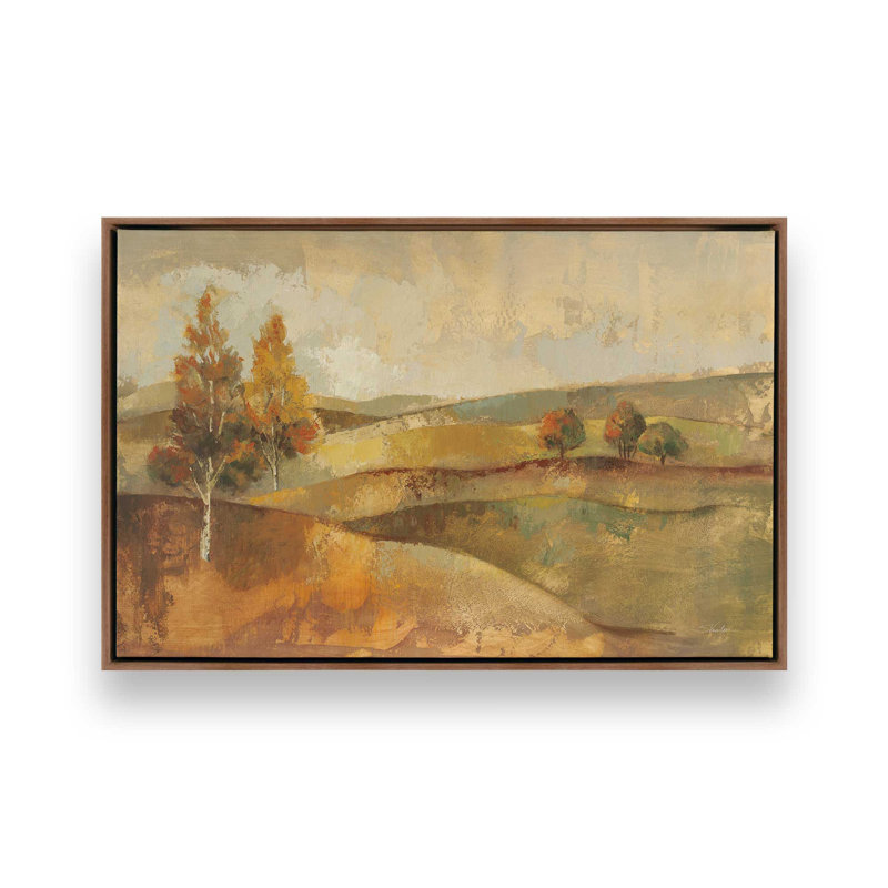 «Autumn Hills» par Silvia Vassileva, reproduction d'art, 30 W x 20 H, Brown, Framed Canvas