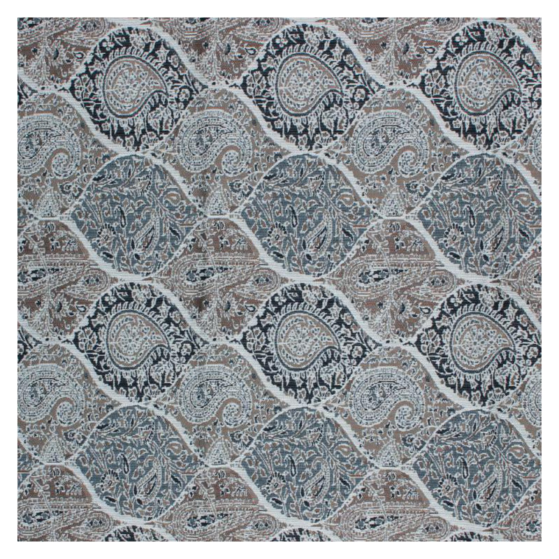 Tissu de motif cachemire bridlewood Suite, Granit