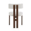 Chaises de salle à manger rembourrées sans accoudoirs avec pieds en métal (ensemble de 2)-119320488
