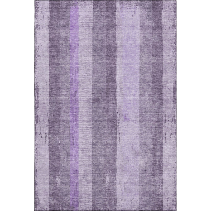 Premium Machine Washable Mayfield AMF1689 Stripes Rug, Rectangle 9' x 12'