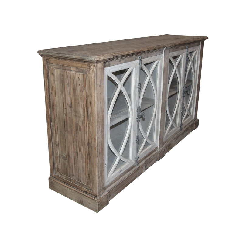 Robson 77'' Solid Wood Sideboard, Natural/White