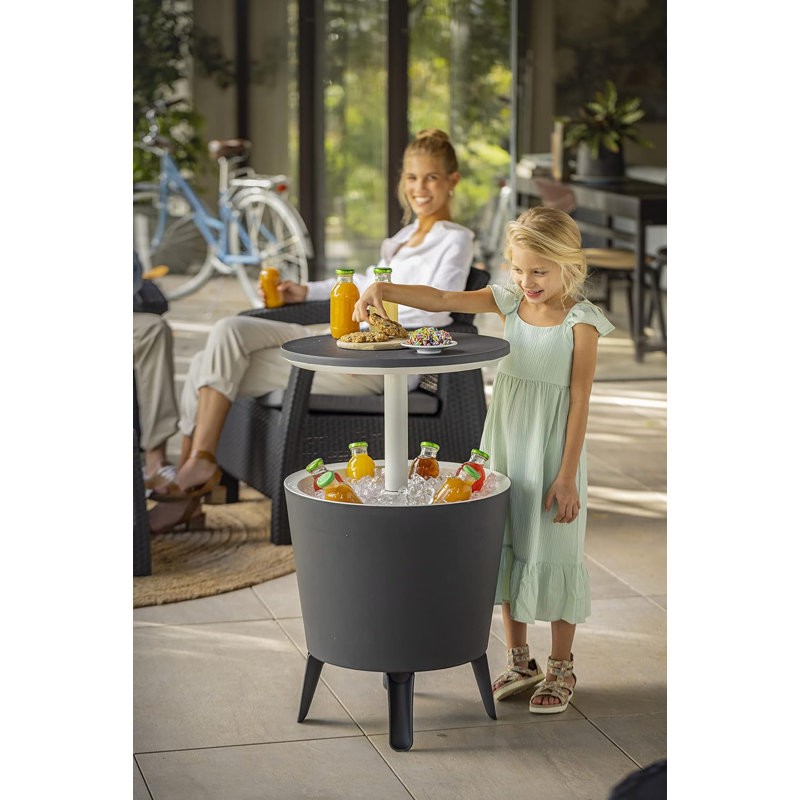 Keter Cool Bar Telescopic Table Grey