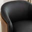 Faux Leather Swivel Barrel Chair-533347387