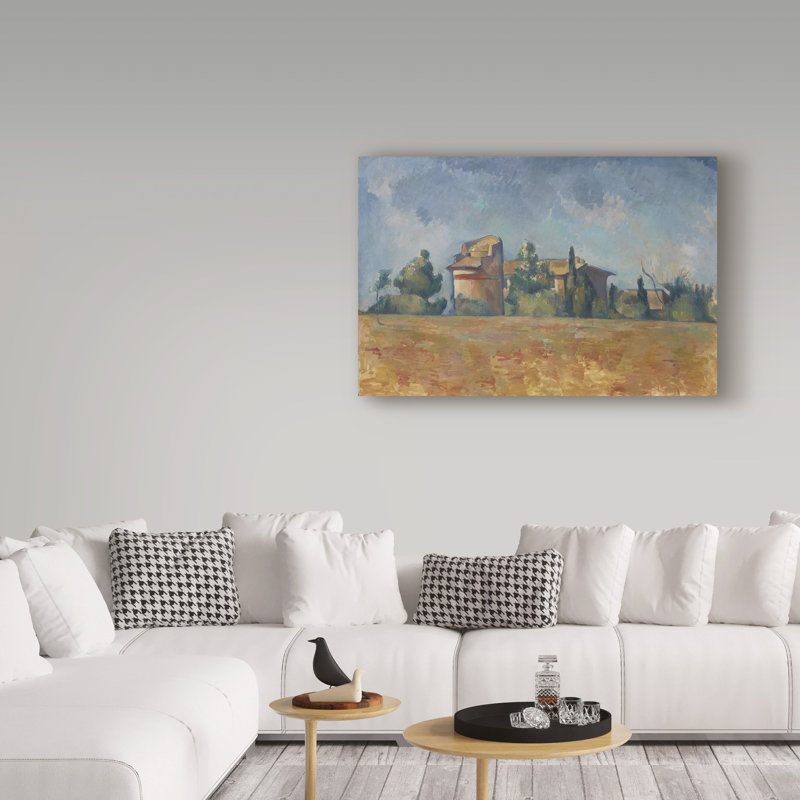 «The Dovecote at Bellevue» par Paul Cezanne, reproduction de peinture à l'huile sur toile tendue, H 22 po x l 32 po x P 2 po