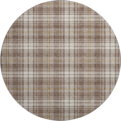 Premium Machine Washable Natoma AMF993 Plaid Rug