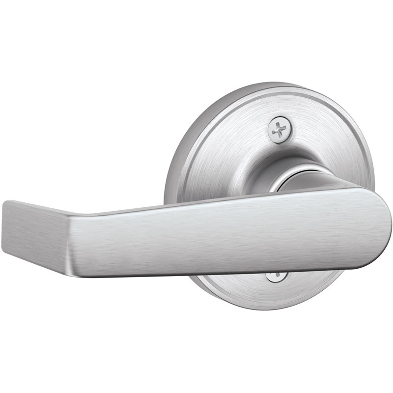 Levier de porte Marin, Chrome satiné, Fausse poignée simple