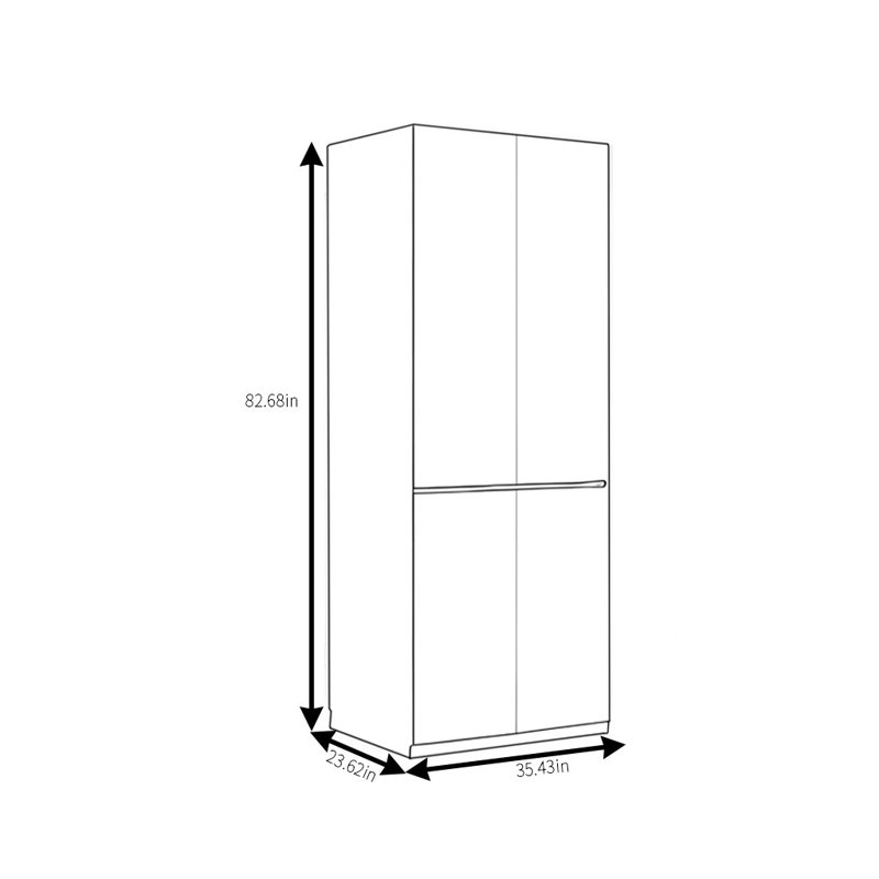 Garde-robe simple et pratique, H 82,68 po x l 35,43 po x P 23,62 po