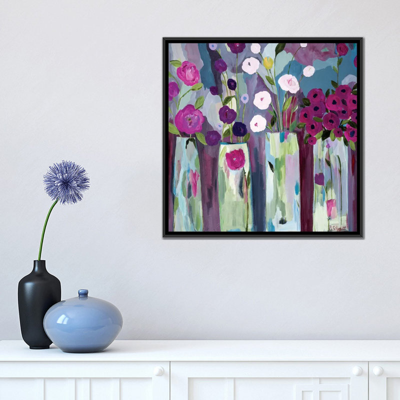 « is sérums sérums », impression sur toile, H 18 po x l 18 po x P 1,5 po, Toile avec cadre noir, Pas de tapis