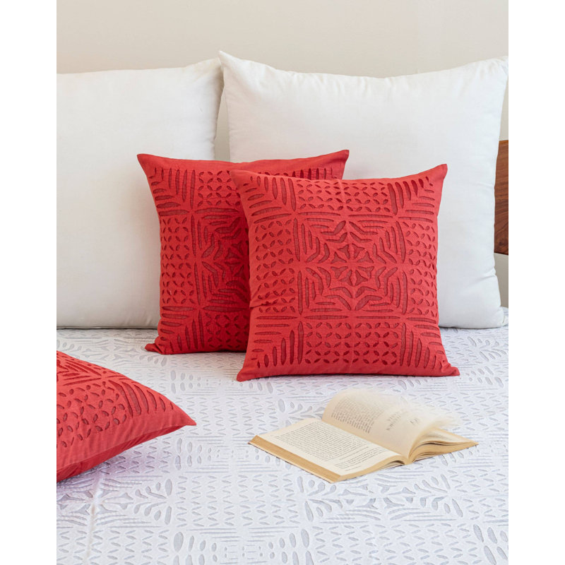 Housse de coussin en coton réversible pour intérieur / extérieur - 18 x 18 po, ensemble de 2