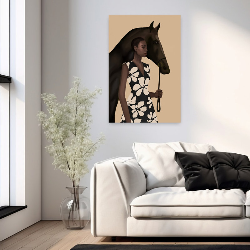 Elegant Woman Horse by Nadjaa - Wrapped Canvas Print, 91.44 cm H x 60.96 cm W