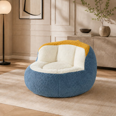 Bean Bag Chair Skin-Friendly Furry Lounger with Non-Slip Bottom for Living Room/Game Room