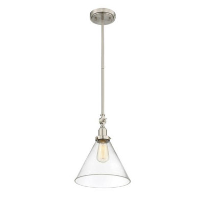 Catalina 1-Light Dimmable Hand Blown Glass Cone Pendant