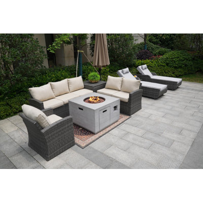 8 - Person Patio Conversation Set with Cushions