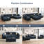 Canapé modulaire en velours avec repose-pieds Tremee-87455965