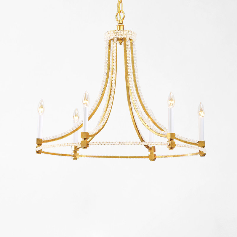 BARCELONA Chandelier, Antique Gold Leaf