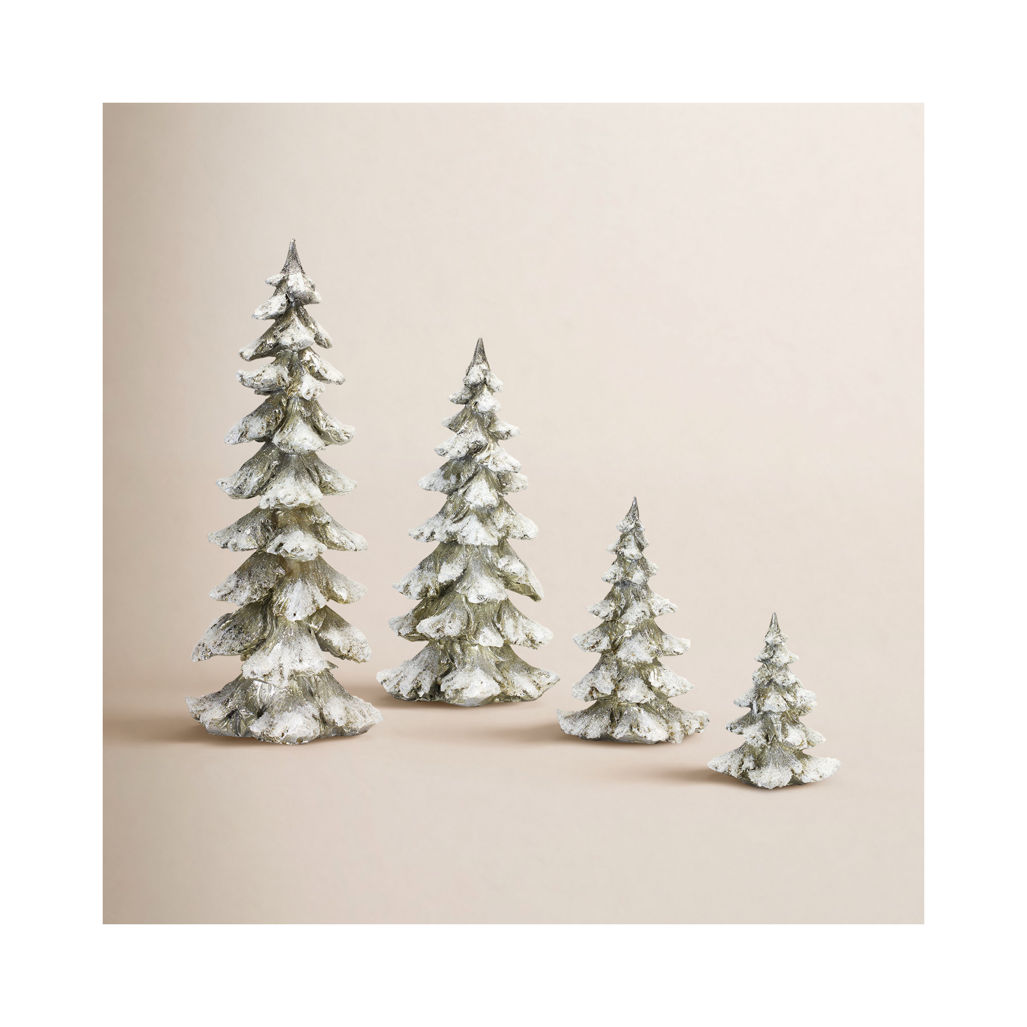 4 Piece Tabletop Tree Set, Silver