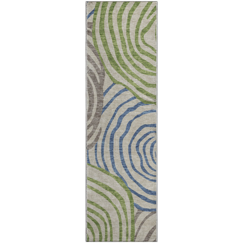 Premium Machine Washable Prisco Beige Rug, Runner 2'3" x 7'6"