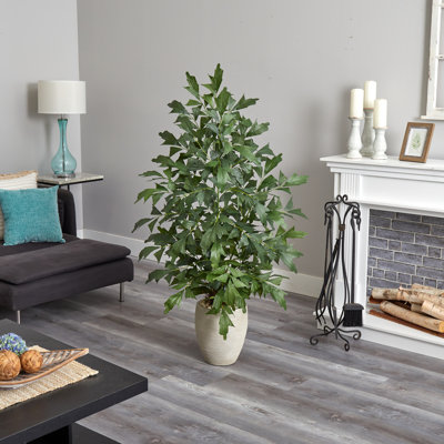 60'' Faux Palm Tree in Ceramic Planter