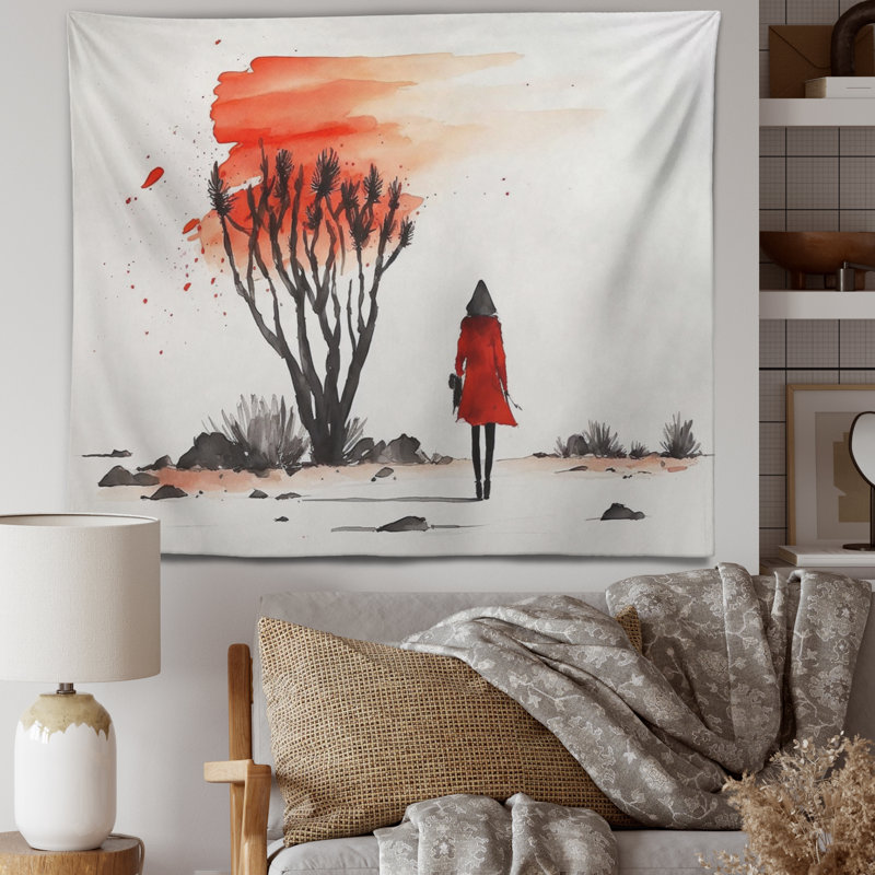 Tapisserie en polyester Andonia avec punaises, H 50 po x l 60 po