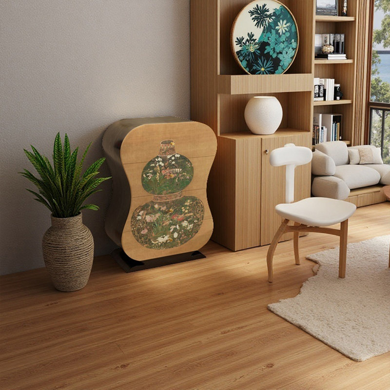 Commode de rangement à 4 tiroirs de style chinois