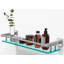 20-Inch Tempered Glass Bathroom Shelf - Wall Mounted, Brushed Nickel Finish, With Rail