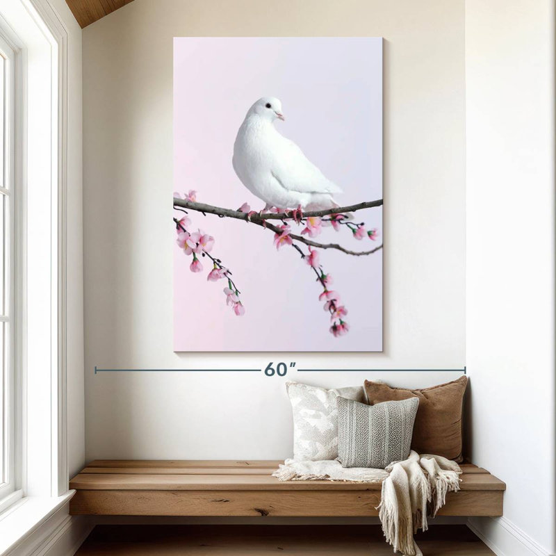 Apple Blossom Dove, 51" H x 34" W