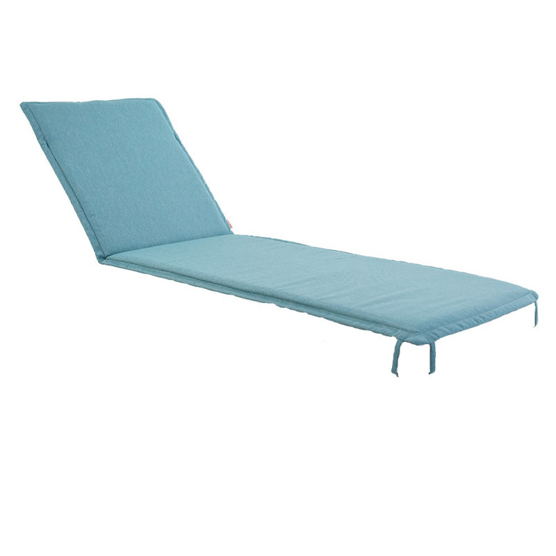 Luman Outdoor 0.75'' Chaise Lounge Seat / Back Cushion, Sky Blue
