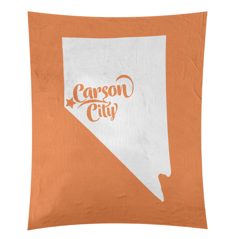 Tapisserie murale Carson City Nevada, H 27,5 po x l 37,5 po, Orange
