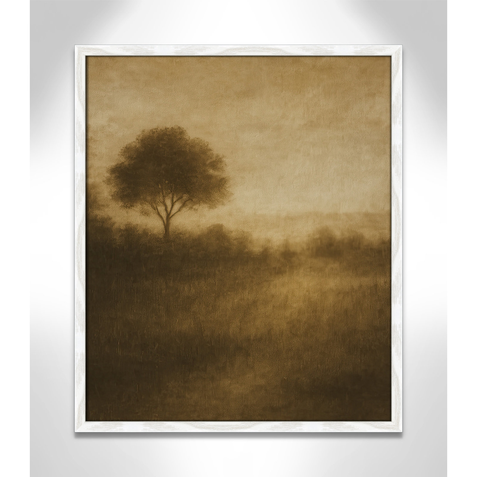 Quiet Meadow I Print by Fredrick Ashcroft, 21.5'' W x 25.5'' H, Framed Print, White Woodgrain